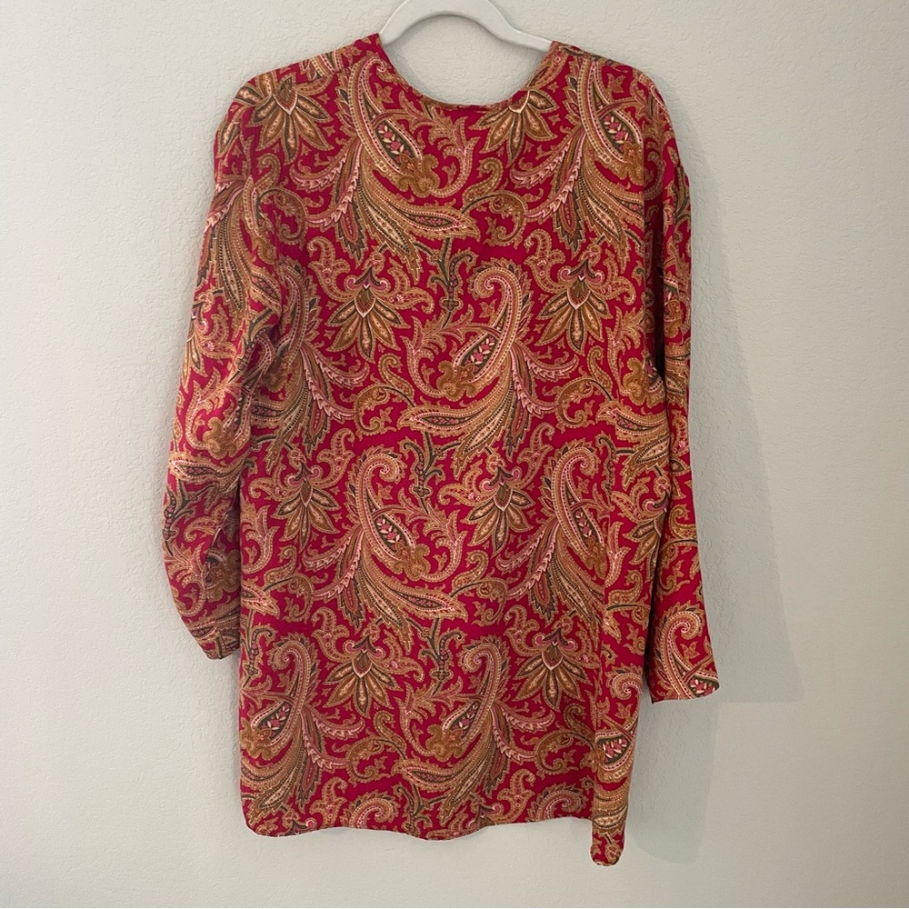 Vintage Victorias Secret Silk Paisley Print Nightgown Lingerie Gold Label - Picture 6 of 9